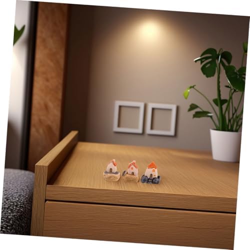Cabilock 6pcs Mini Resin Fairy House Garden Decor