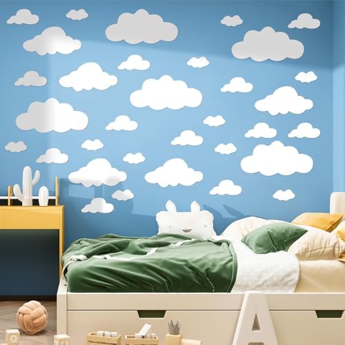 84pcs Big Clouds Wall Decals Removable Stickers