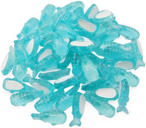 XGNG 50PCS Mini Resin Whale Sculptures for DIY Garden