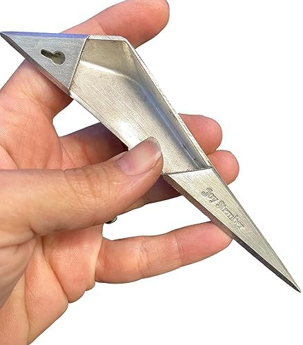 Joy Stember Sanded Triangular Pewter Mezuzah
