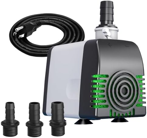 Zoronk 550GPH High Efficiency Submersible Pump for Fountains Ponds Aquariums Hydroponics