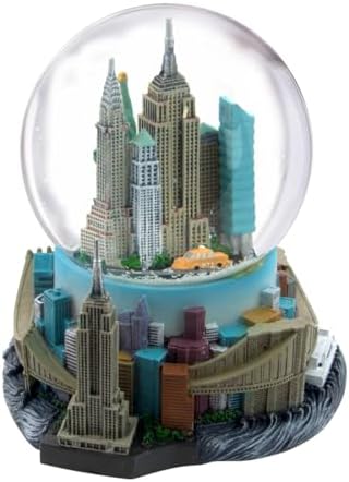 NYC Skyline Snow Globe Musical 6 Inches