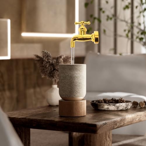 DOITOOL Floating Tap Water Fountain for Garden Tabletop Decor