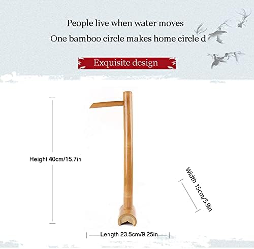 Bamboo Water Fountain Garden Bird Bath Courtyard Decor