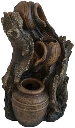 Charming 3-Tier Water Fountain with Rustic Brown Design