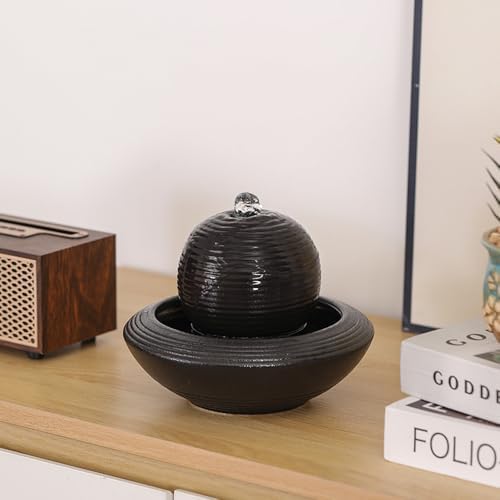 Ceramic Tabletop Fountain for Home and Office Decor