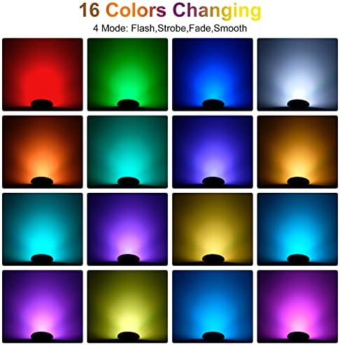 CREPOW RGBW Pond Lights Set of 6 with Remote Control