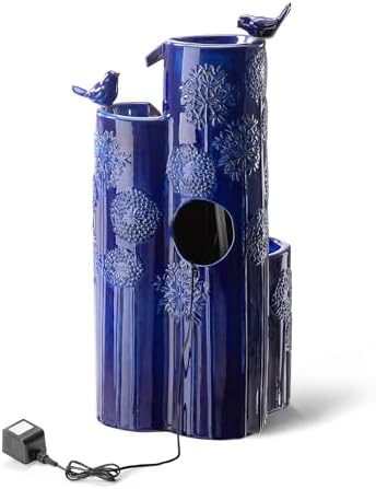 Glitzhome 3175 H Outdoor Fountain with LED Lights and Pump
