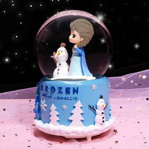 JORMEY Snow Globe with Colorful Lights and Music