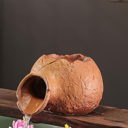 ZYZSY Pond Spitter Water Fountain Decor Yellow 17x14x10cm