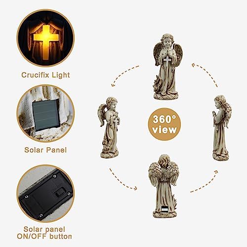 Solar Powered Angel Statue Garden Decor 1212 Inch