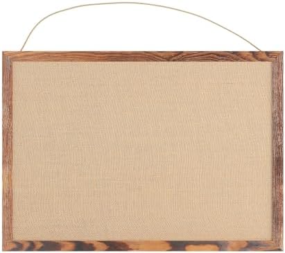 Flash Furniture Rustic Linen Memo Board 20x30 Torched Brown