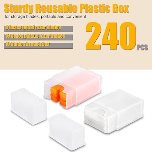 REXBETI Razor Blade Scraper Tool 8 Pack with 240Pcs Blades