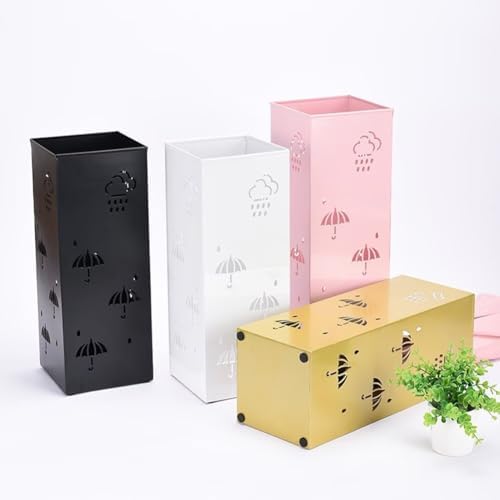 Gold Metal Umbrella Stand with Hollow Clouds Design