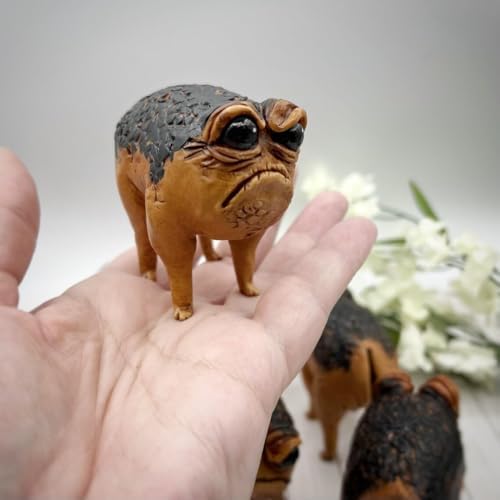 Grumpy Frog Statue Ugly Toad Garden Decor