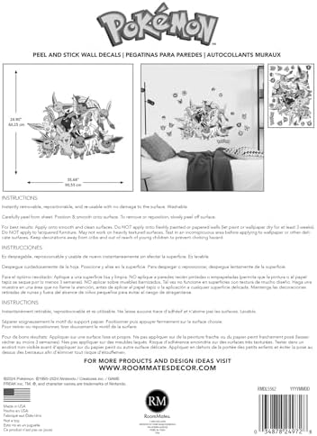 RoomMates Pokmon Eevee Evolutions Peel and Stick Wall Decals
