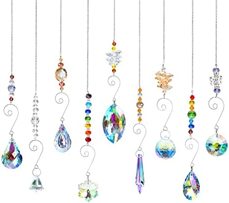 RIFNY Crystal Suncatchers 9 Pack Hanging Decor