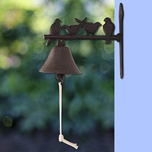 BRASSTAR Rustic Cast Iron Door Bell Four Birds Decor