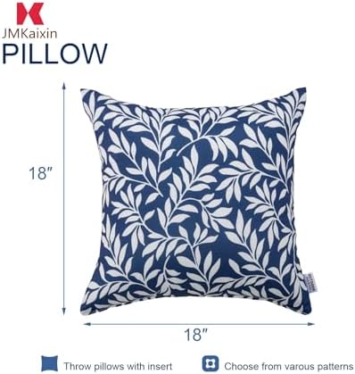 JMKaixin 2 Pack Waterproof Square Outdoor Pillows