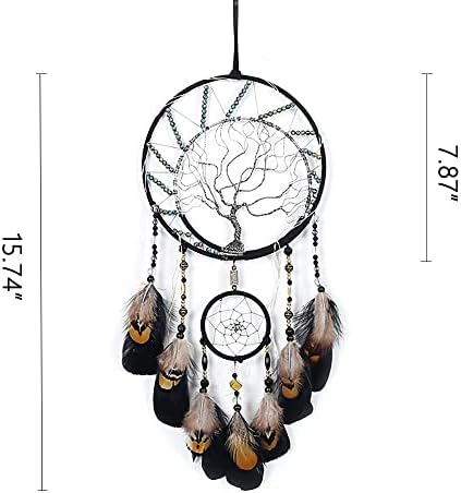 Dream Catchers Tree of Life Black Handmade Wall Hanging Decor