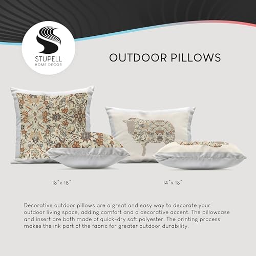 Stupell Industries Glam Evil Eye Pattern Outdoor Throw Pillow 18x18 Gold 1