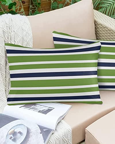 Outdoor Waterproof Lumbar Throw Pillow Covers Set of 2