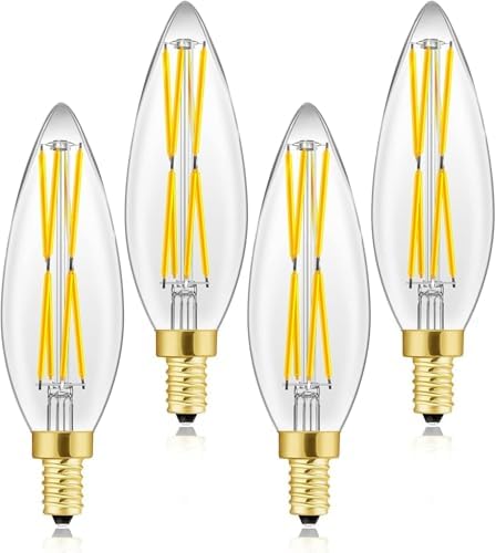 LVYE E12 Edison 8W LED Bulb 4-Pack Dimmable 3000K Soft White