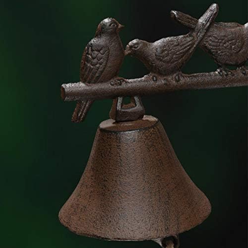 BRASSTAR Rustic Cast Iron Door Bell Four Birds Decor