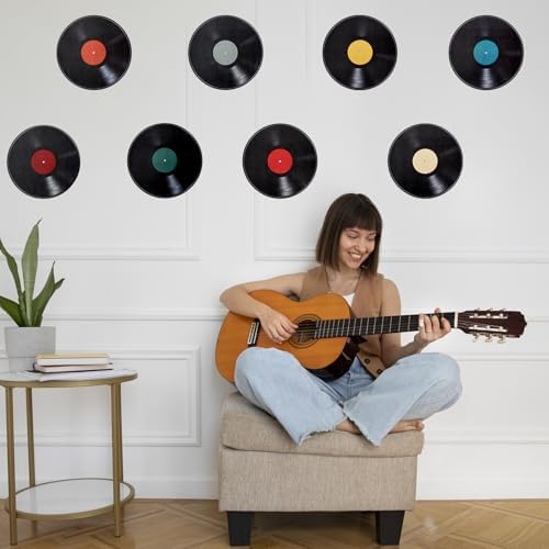 8 Pcs Vinyl Record Wall Decor Stickers