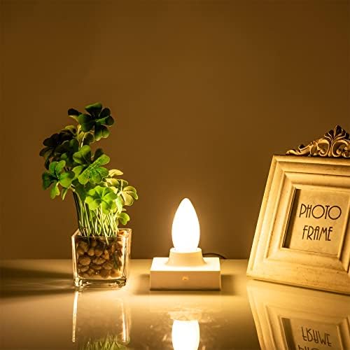 Beonllay E26 Candelabra Bulb 2W Warm White 2700K 6 Pack