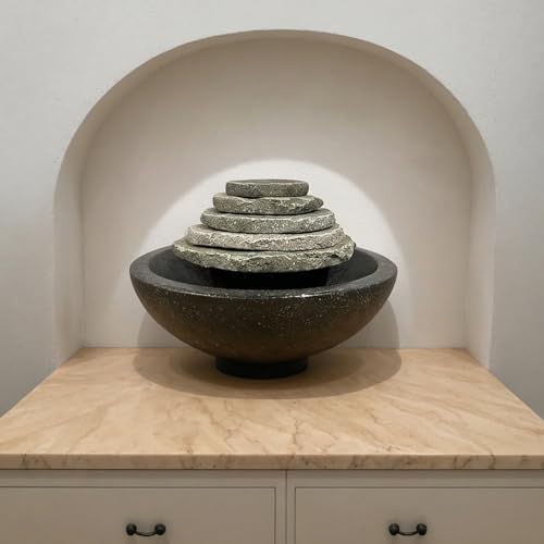 Natural Slate Serenity Cairn Tower Water Fountain