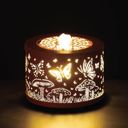 Sullivans Copper Butterfly Mushroom Tabletop Fountain