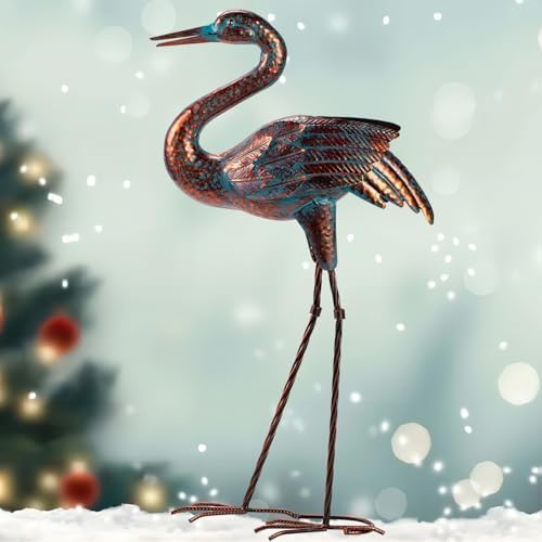 Natelf Garden Crane Statues Outdoor Decor