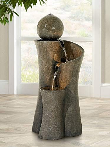 John Timberland Sphere Curve 39 12 High Indoor Outdoor Fountain