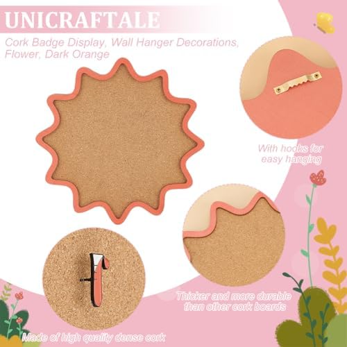 UNICRAFTALE Flower Frame Cork Bulletin Board