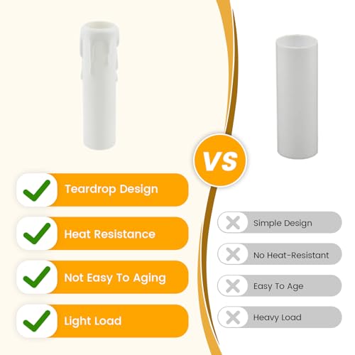 4 Inch Drip Candle Socket Covers 12 Pcs Chandelier Base Sleeves
