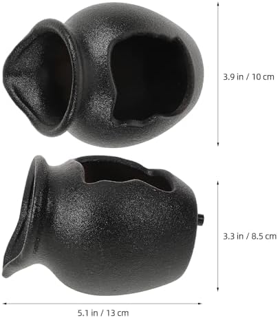 QianShi Black Ceramic Fountain Jar Water Feature