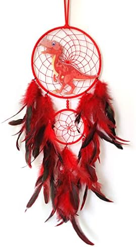 Red Large Dinosaur Dream Catcher Wall Decor