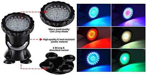 HGSERVU Pond Lights with Timer Remote Control Set of 4