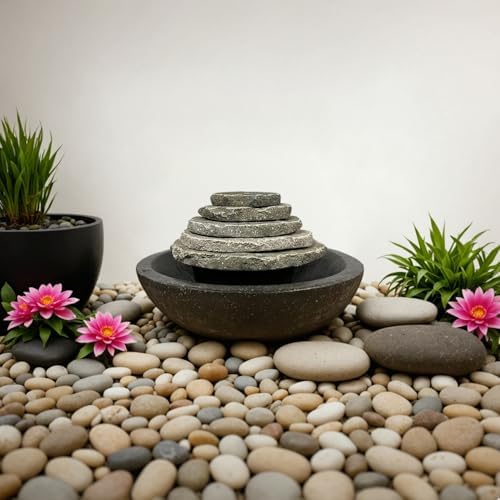 Natural Slate Serenity Cairn Tower Water Fountain