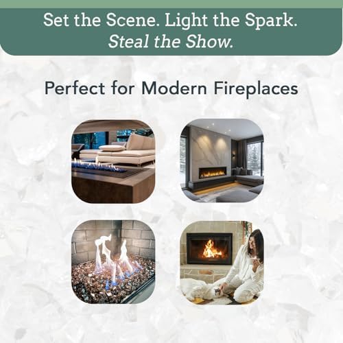 Premium Fire Glass for Fire Pit - Aqua Blue 05 Inch 18 Lbs