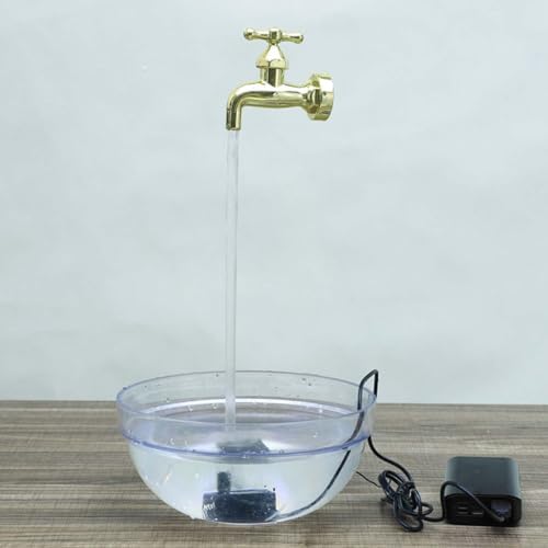 Golden Floating Tap Water Fountain for Outdoor Decor