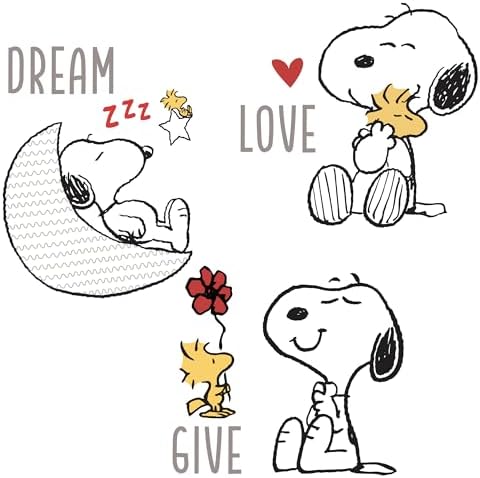 Bedtime Originals Snoopy Love Wall Decals Stickers with Woodstock Stars and Moon