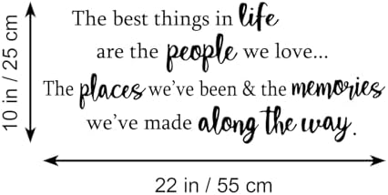 Best Things in Life Wall Decal Quotes Inspirational Sayings Vinyl Art