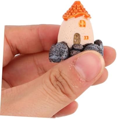 Cabilock 6pcs Mini Resin Fairy House Garden Decor