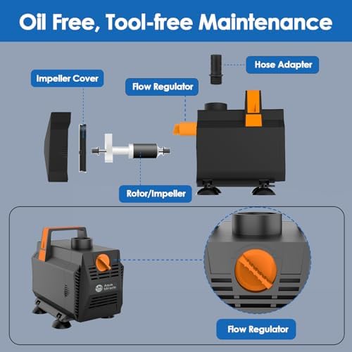 AquaMiracle 1200GPH Submersible Pond Pump with Flow Control