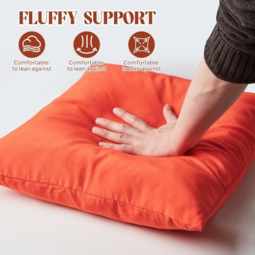 WOLKI Waterproof Outdoor Throw Pillows Set of 2 Orange
