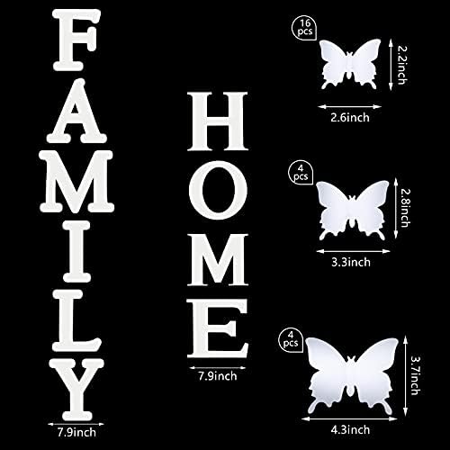 Outus 3D Family Mirror Wall Decals Silver