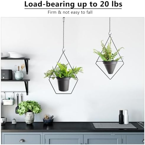 26 Inch Hanging Chain with Hooks 8 Pack Black