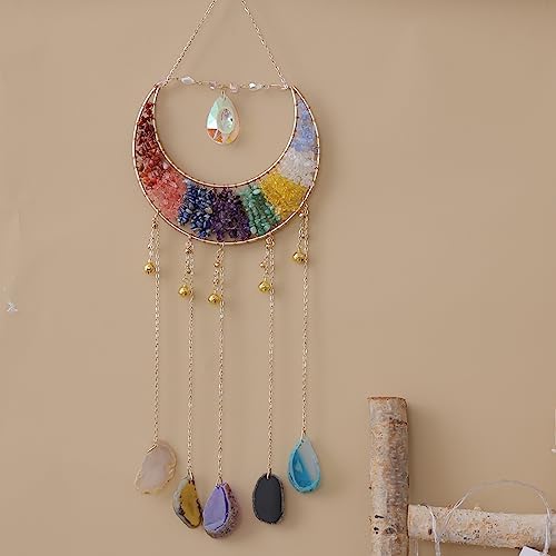 Dreamsum Crystal Agate Dream Catcher Tree of Life Wall Hanging